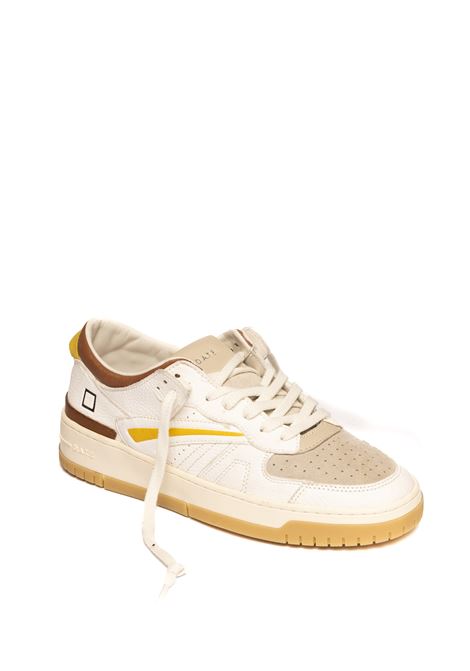 White/tan torneo sneaker D.A.T.E. | TORNEO UNATURAL-WHT/CUO